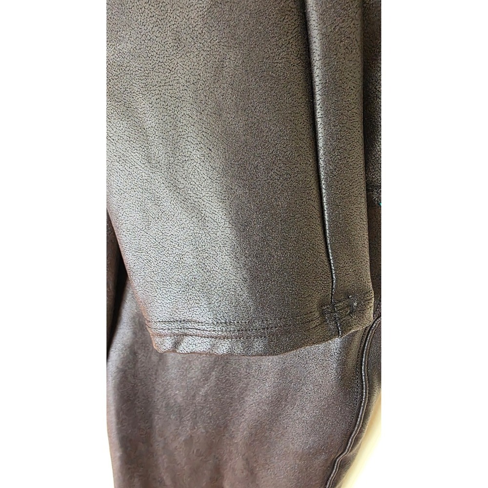 Spanx Faux Leather Leggings Black High Waisted Petite Large L/G - Picture 7 of 9